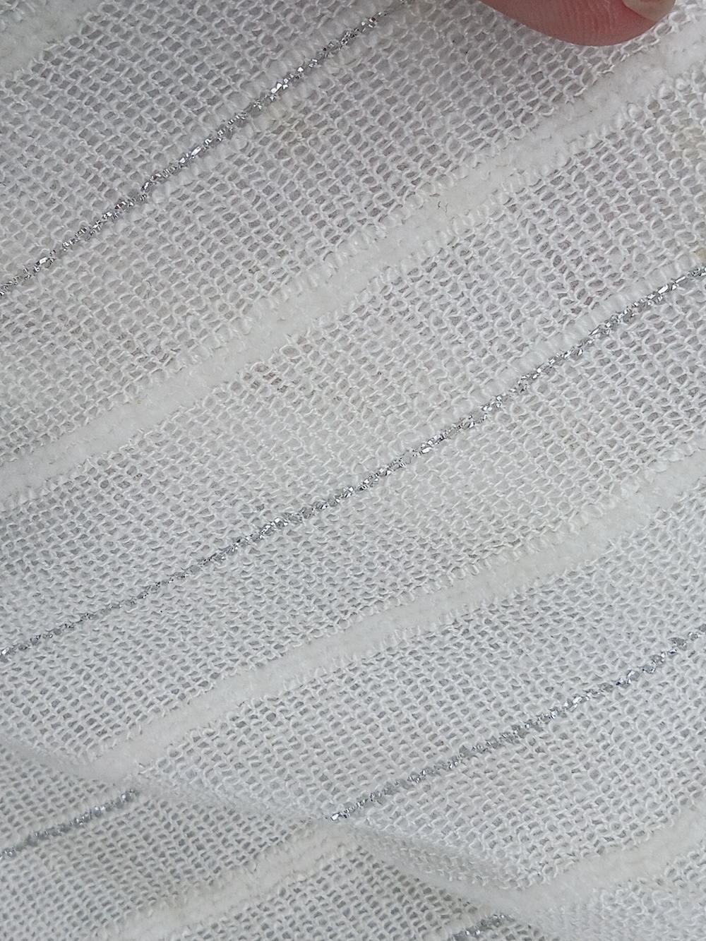 Vintage Textured Gauze Duster Jacket White Open Front Boho Artsy Layering Piece - Picture 13 of 14